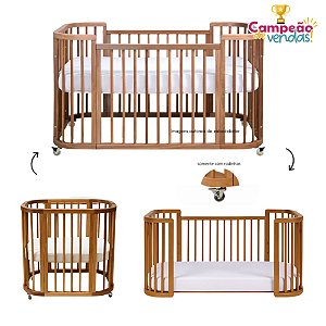 Berço Evolutivo Sleep - 3 em 1 - Madeira - prontaentrega