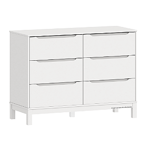 Cômoda 6 Gavetas Cozy - Branco