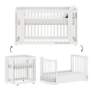 Berço Evolutivo - 3 em 1 - Branco - prontaentrega