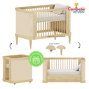 Berço Paglia - 3 em 1 - Carvalho - prontaentrega