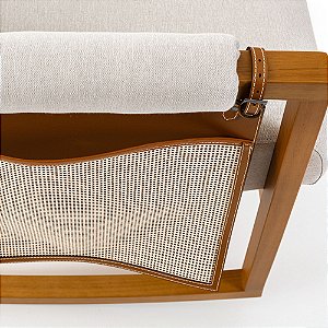 Bolso Lateral Retangular Para Braço De Poltrona Nature