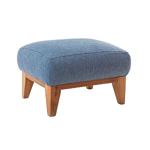 Puff Alfa - Linho Azul - Tecido 108A - prontaentrega