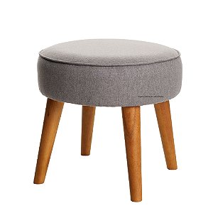 Puff Slim - Linho Cinza - Tecido 360C