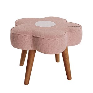 Puff Primavera - Linho Rosa - Tecido 107A