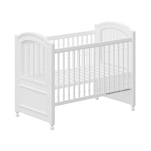 Berço Feliz 2 Em 1 - Branco Fosco