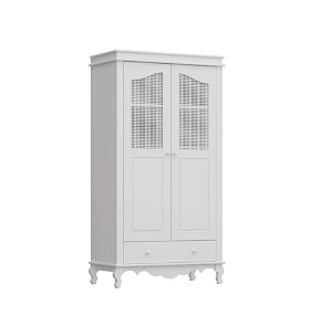 Guarda-Roupa Fada - Branco com Palha