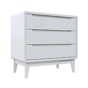 Cômoda Bo - Sem Porta - Branco / Pés Branco