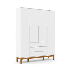Guarda-Roupa 4 Portas Nature - Branco/Ecco wood - 71294