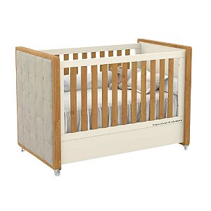 Berço Tutto New - Off White / Freijó - Com Capitonê - 61740