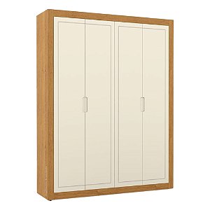 Guarda-Roupa Tutto New - 4 Portas - Freijó / Off White - 70795 - prontaentrega