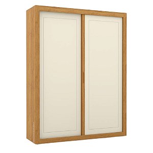 Guarda-Roupa Tutto New - 2 Portas De Correr - Off White / Freijó - 70798