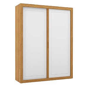 Guarda-Roupa Tutto New - 2 Portas De Correr - Freijó / Branco Soft - 70797