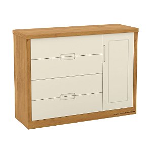 Cômoda Tutto New - Com Porta - Freijó / Off White - 20263