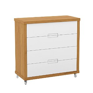 Gaveteiro Tutto New - Freijó / Branco Soft - 20265