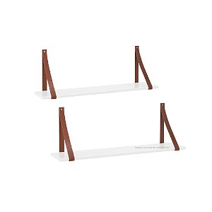 Kit 2 Prateleiras Gold - Branco Soft - 51538 - prontaentrega