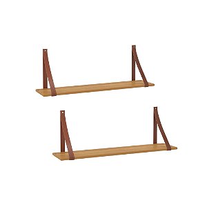 Kit 2 Prateleiras Gold - Freijó - 51543