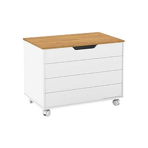 Baú Toys - Branco Soft / Freijó - 51471