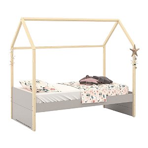 Cama Kids Liv - Cinza / Natural - 51579