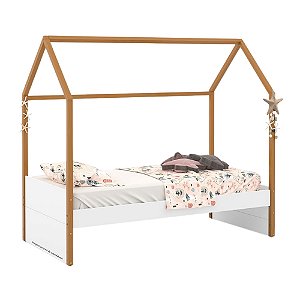 Cama Kids Liv - Branco / Freijó - 51582