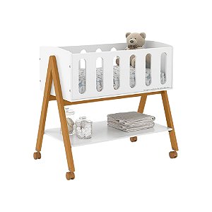 Mini Berço Sissi - Branco Soft / Eco Wood - 61360 - prontaentrega