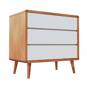 Cômoda Sonhos - 3 Gavetas - Sem Porta - Corpo Madeira - Branco