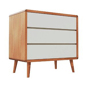 Cômoda Sonhos - 3 Gavetas - Sem Porta - Corpo Madeira - Areia