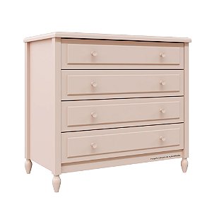 Cômoda La Vie - 4 Gavetas - Rosa Old