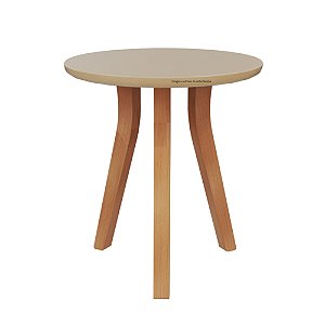 Mesa Lateral De Apoio Bo/Link - Capuccino / Jequitiba