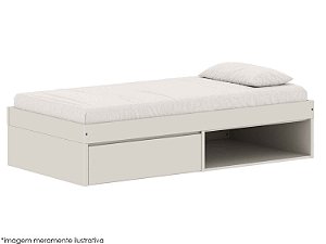 Cama Arcos Play - 1 Gaveta e 1 Espaço Para Futon - Areia