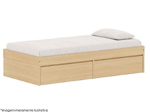Cama Arcos Play - 2 Gavetas - Carvalho Malva