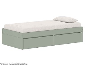 Cama Arcos Play - 2 Gavetas - Verde Jade