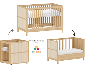 Berço Indy - 3 em 1 - Carvalho Malva