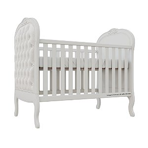 Berço Ópera - Capitonê Suede Blanc - Branco