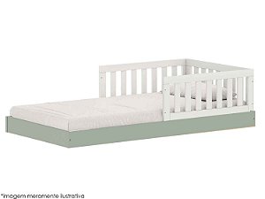 Cama Arcos Play - 3 Laterais - Verde Jade