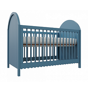 Berço Rococó 2 em 1 - Azul Sereno