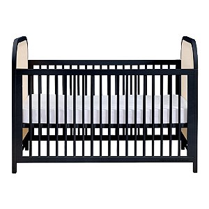 Berço Trama - Preto Com Palha Natural