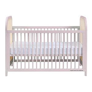 Berço Trama - Rosa Com Palha Natural