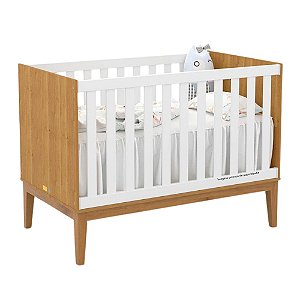 Berço Unique - 2 em 1 - Freijó / Branco Soft / Eco Wood - 61696
