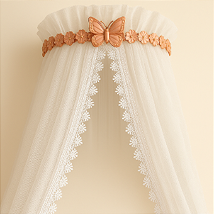 Dossel Mosquiteiro De Parede - 2 Peças - Jardim Encantado