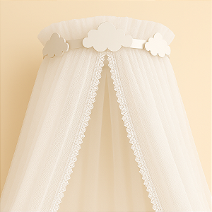 Dossel Mosquiteiro De Parede - 2 Peças - Nuvem