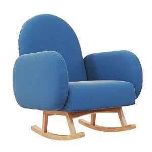 Poltrona De Amamentação Natu - Com Balanço - Sarja Azul