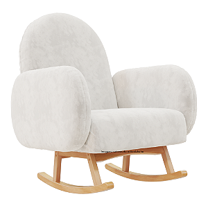 Poltrona De Amamentação Natu - Com Balanço - Boucle Creme - prontaentrega