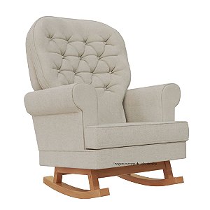 Poltrona De Amamentação Comfort - Com Balanço - Sarja Rustico Garnier - prontaentrega
