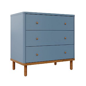 Comoda Joy - Azul Sereno Com Madeira