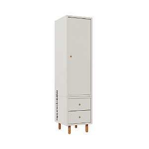 Guarda-Roupa Modular 1 Porta - Pés Joy - Areia