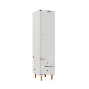 Guarda-Roupa Modular 1 Porta - Pés Joy - Branco