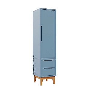 Guarda-Roupa Modular 1 Porta - Pés Bo - Azul Sereno