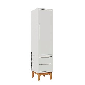 Guarda-Roupa Modular 1 Porta - Pés Bo - Branco