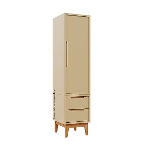 Guarda-Roupa Modular 1 Porta - Pés Bo - Capuccino