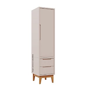 Guarda-Roupa Modular 1 Porta - Pés Bo - Rosa Old